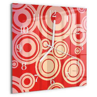 Reloj cuadrado Círculos rojos