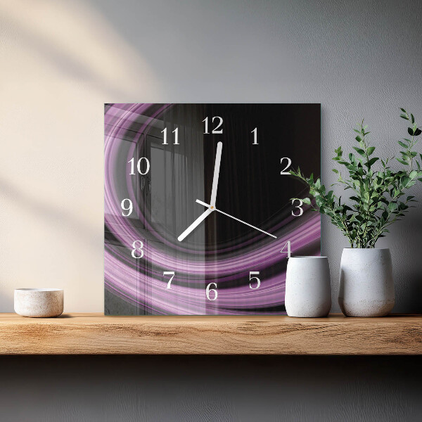Reloj cuadrado Líneas abstractas