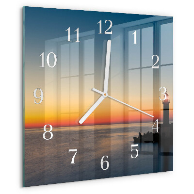 Reloj cuadrado Faro del mar
