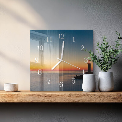 Reloj cuadrado Faro del mar