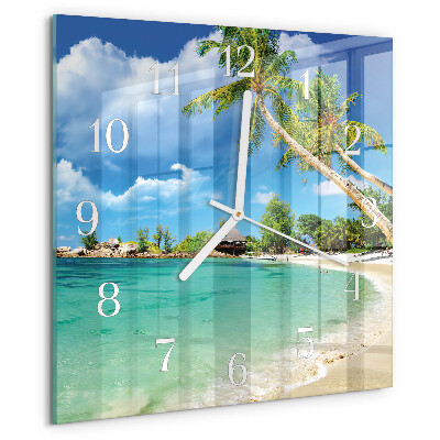 Reloj cuadrado Palmeras de playa