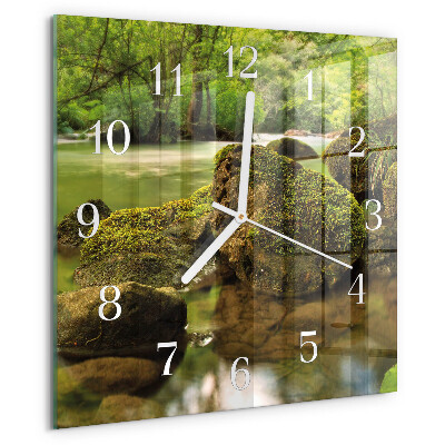 Reloj cuadrado Paisaje fluvial
