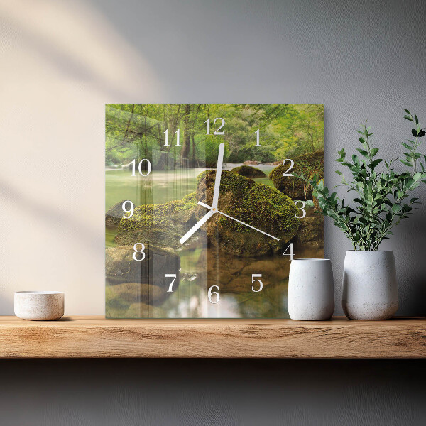 Reloj cuadrado Paisaje fluvial