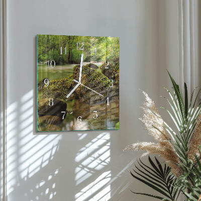 Reloj cuadrado Paisaje fluvial