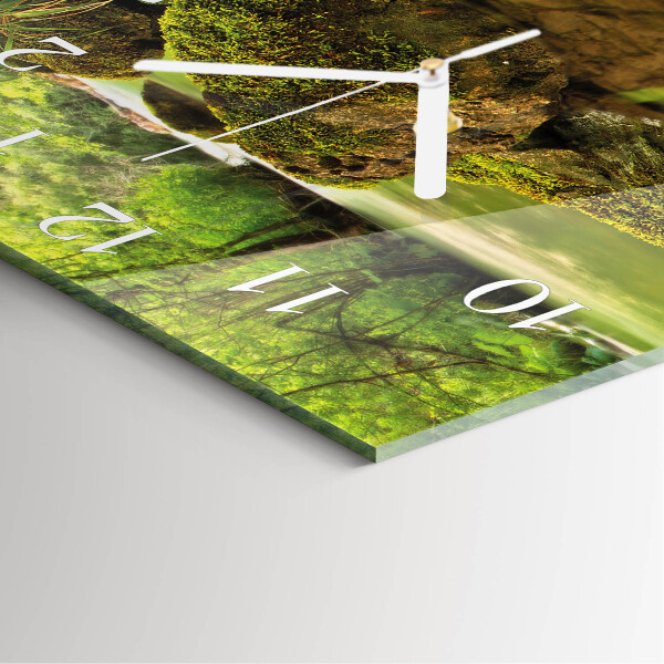 Reloj cuadrado Paisaje fluvial