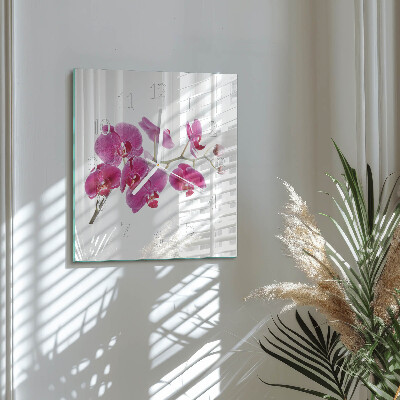 Reloj cuadrado Orquídea