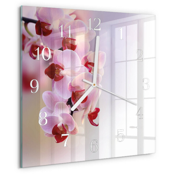Reloj cuadrado Orquídea