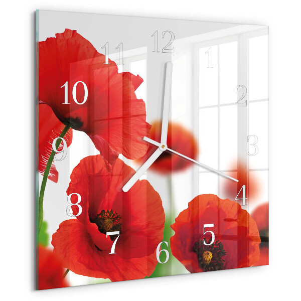 Reloj cuadrado Amapolas