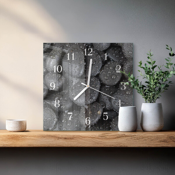 Reloj cuadrado Piedras Agua