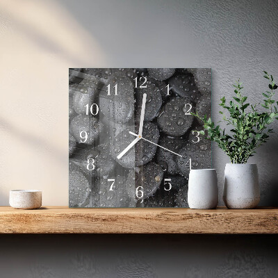 Reloj cuadrado Piedras Agua