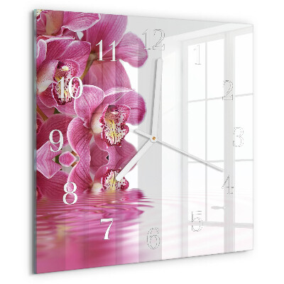 Reloj cuadrado Orquídea
