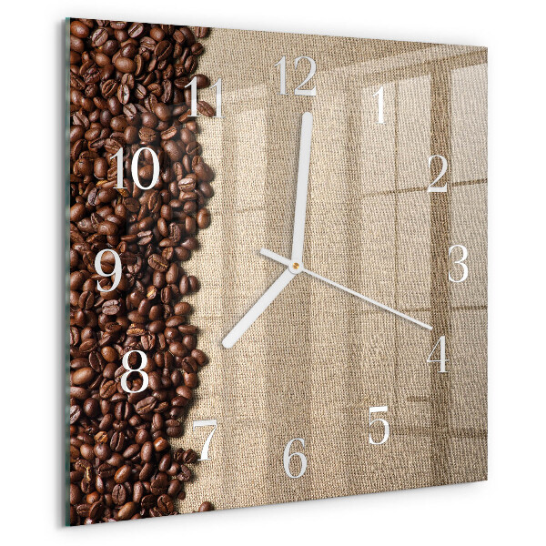 Reloj cuadrado Granos de café