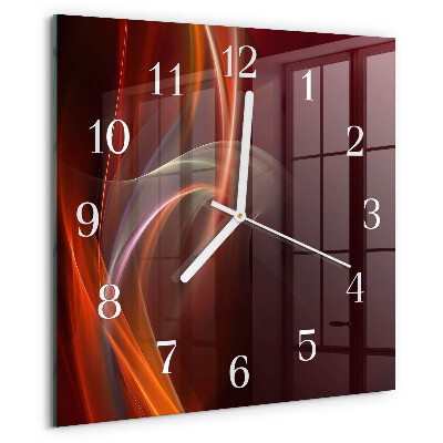 Reloj cuadrado Líneas abstractas