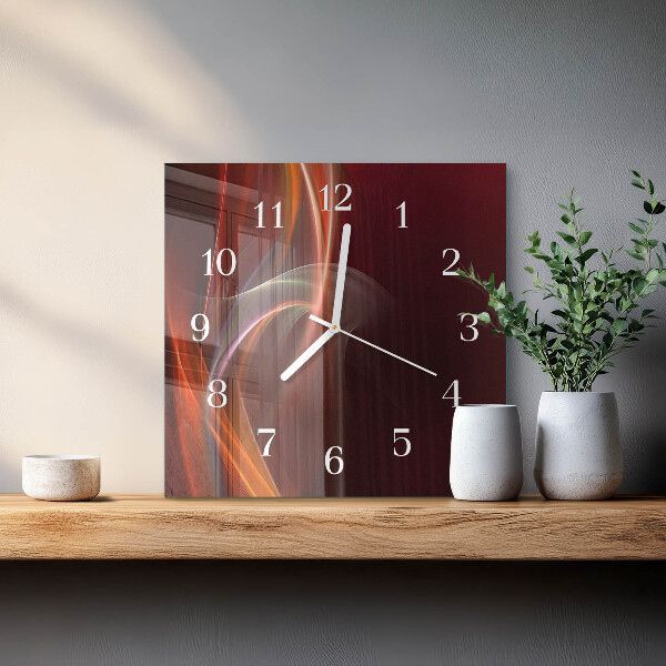 Reloj cuadrado Líneas abstractas