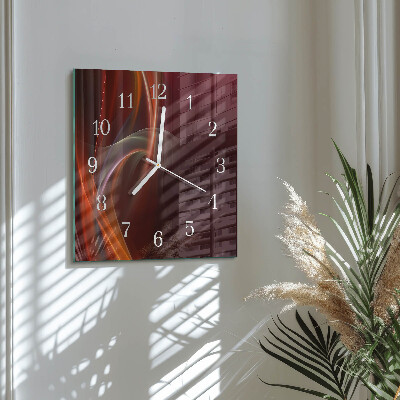 Reloj cuadrado Líneas abstractas