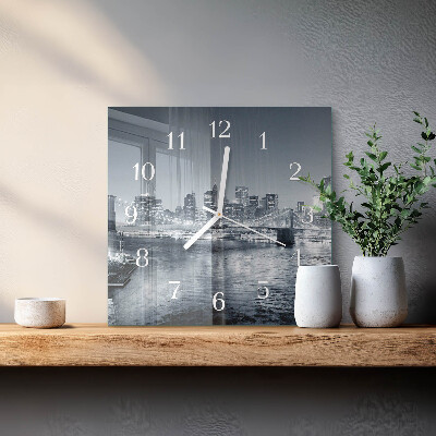 Reloj cuadrado Noche del horizonte