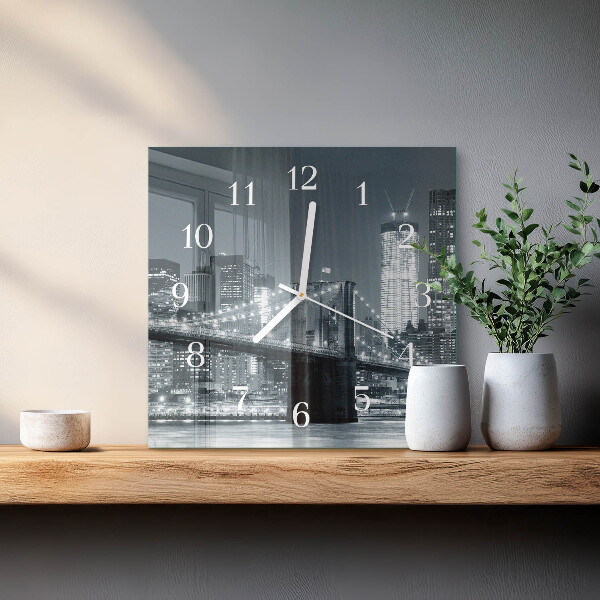 Reloj cuadrado Puente horizontal