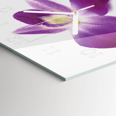 Reloj cuadrado Flor de orquídea