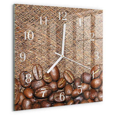 Reloj cuadrado Granos de café