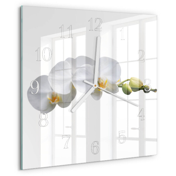 Reloj cuadrado Orquídea