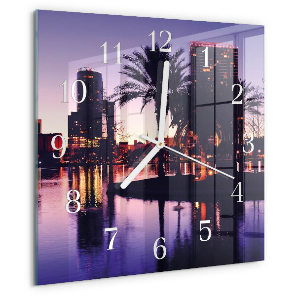 Reloj cuadrado Palmeras de Florida