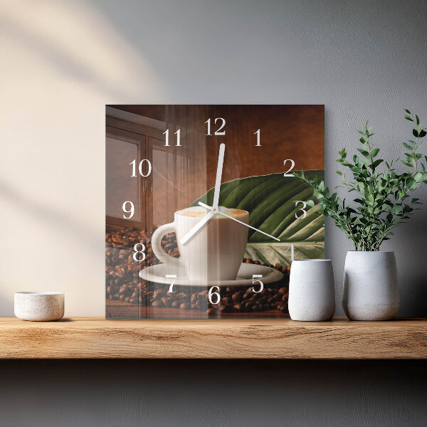 Reloj cuadrado Taza de café