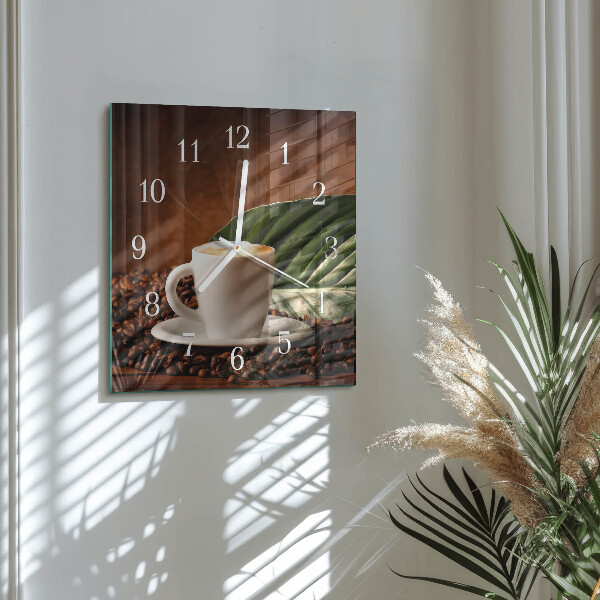 Reloj cuadrado Taza de café