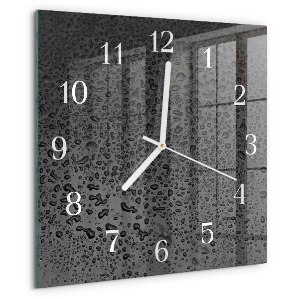 Reloj cuadrado Gotas de agua