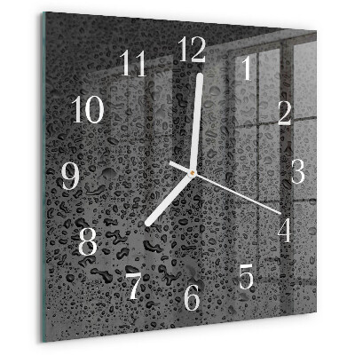 Reloj cuadrado Gotas de agua