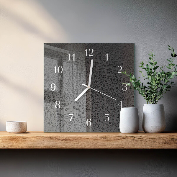 Reloj cuadrado Gotas de agua