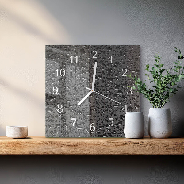 Reloj cuadrado Gotas de agua