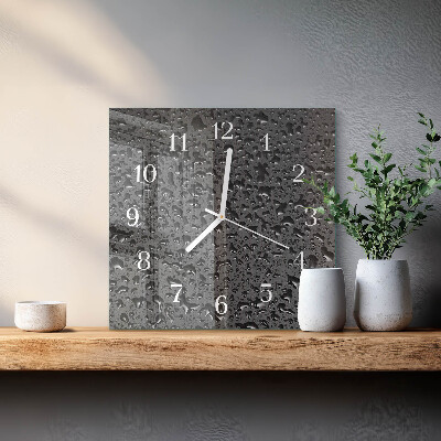 Reloj cuadrado Gotas de agua