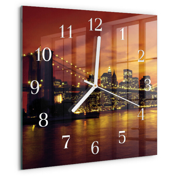 Reloj cuadrado Puente horizontal