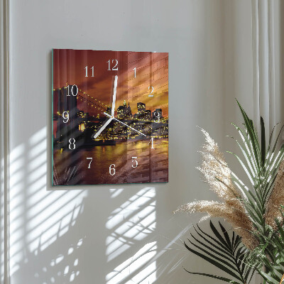Reloj cuadrado Puente horizontal