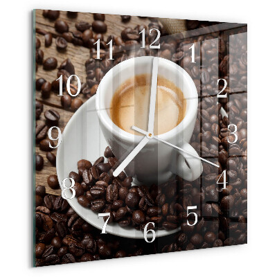 Reloj cuadrado Taza de café