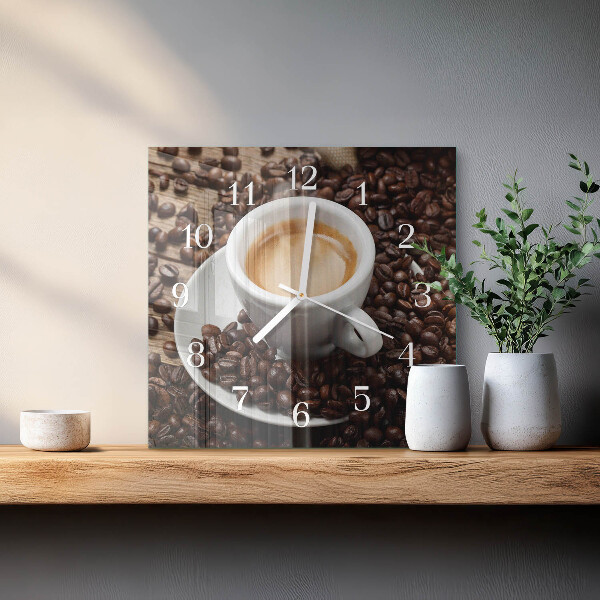 Reloj cuadrado Taza de café