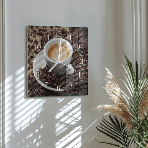 Reloj cuadrado Taza de café