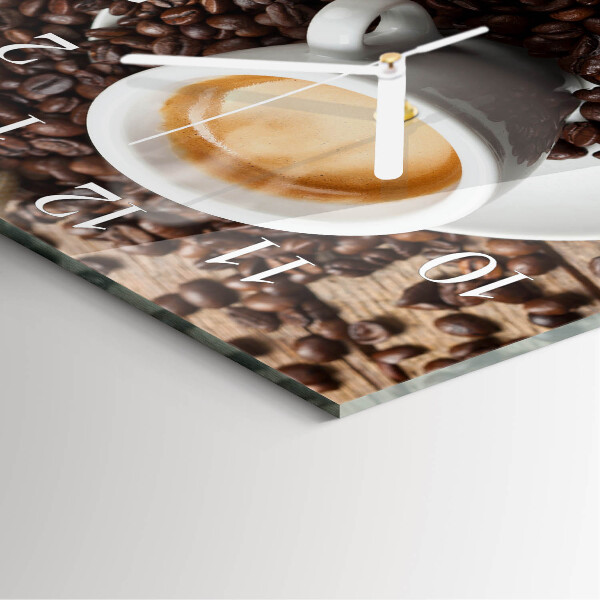 Reloj cuadrado Taza de café