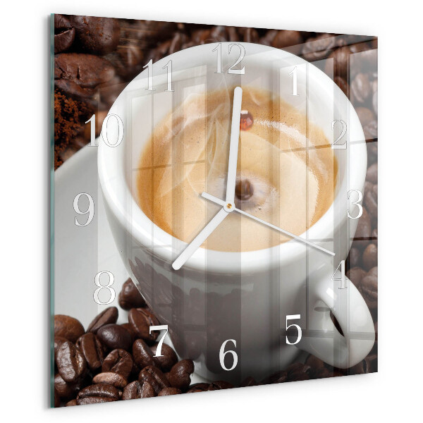 Reloj cuadrado Taza de café