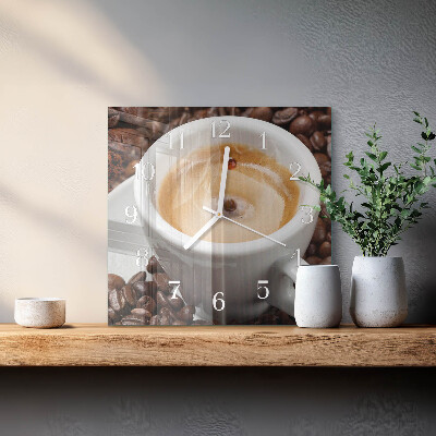 Reloj cuadrado Taza de café