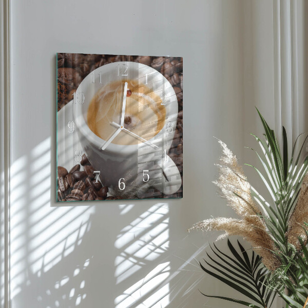 Reloj cuadrado Taza de café