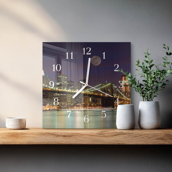 Reloj cuadrado Puente horizontal