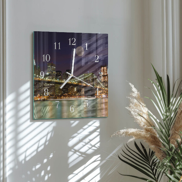 Reloj cuadrado Puente horizontal