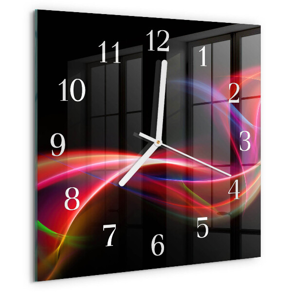 Reloj cuadrado Líneas abstractas