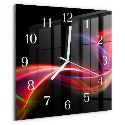 Reloj cuadrado Líneas abstractas