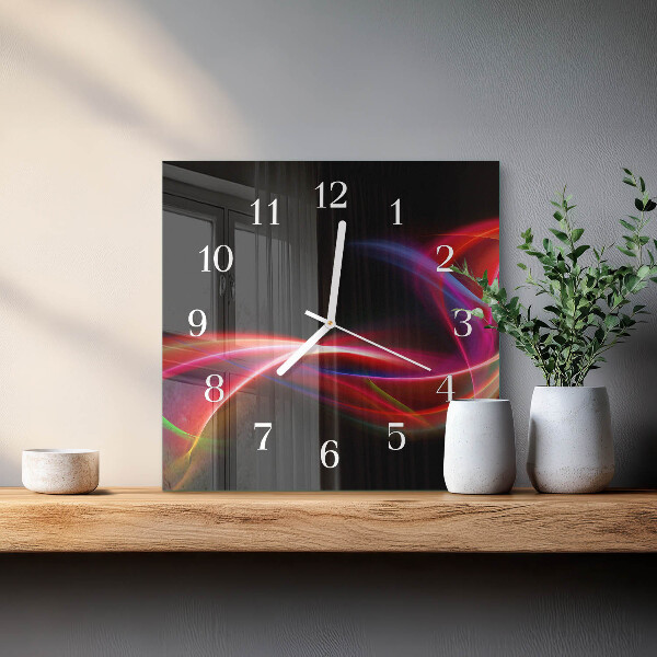Reloj cuadrado Líneas abstractas