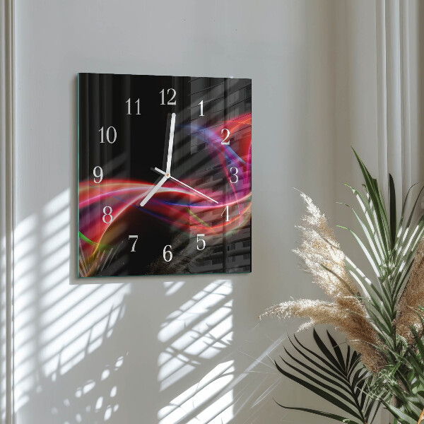 Reloj cuadrado Líneas abstractas