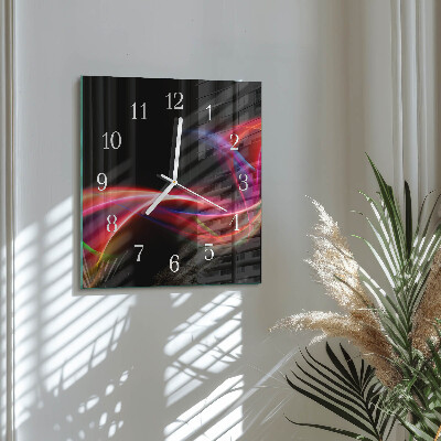 Reloj cuadrado Líneas abstractas