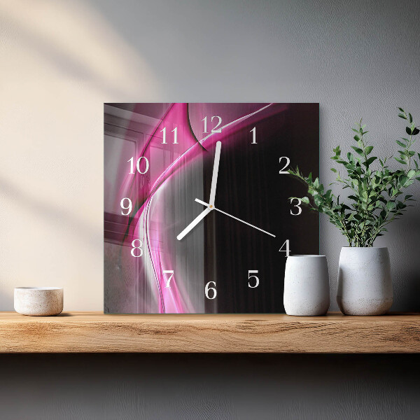 Reloj cuadrado Líneas abstractas
