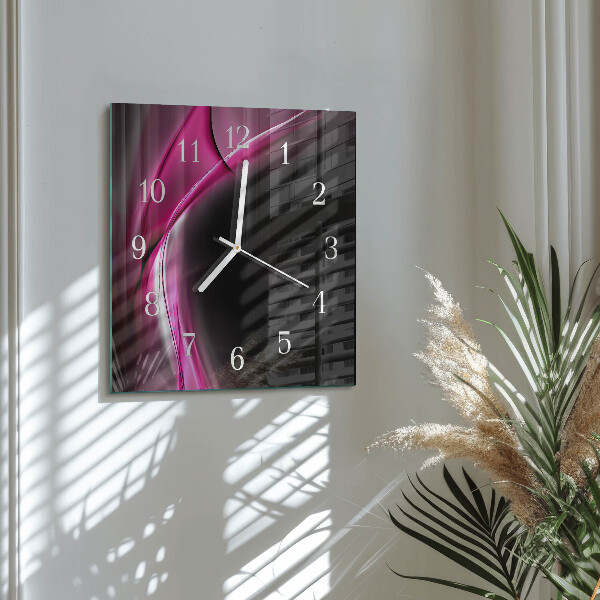 Reloj cuadrado Líneas abstractas